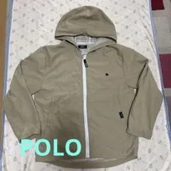 値下げ☆POLO 140フード付きジャケット ベージュマウンテンパーカー