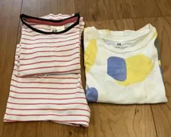 H&M 100 110 Tシャツ セットアップ　ストライプ