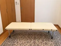 信頼の高田ベッド製作所 折りたたみオリコベッド クリーム色 美品 