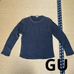 GU 長袖カットソー M ボーダー
