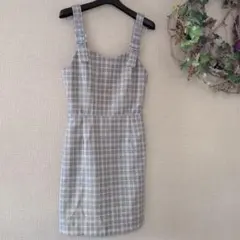 ♥INGNI【Ｓ】✨チェック柄✿ウエストゴム入りジャンパースカート