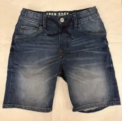 ほぼ未使用　H&M ダークブルー デニムショートパンツ　7-8Y