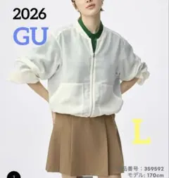 GU♡今季！シアーブルゾン　オフホワイト　L