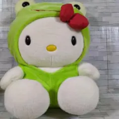 レア！カエル着ぐるみキティちゃん★特大ぬいぐるみ★約50cm