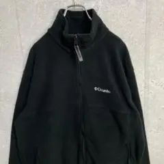 コロンビア　刺繍ロゴ　フリースジャケット　フルジップ　古着　L