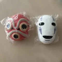 ジブリ美術館オリジナル ミニお面 サンの土面 カオナシ お面 三鷹の森 ジブリのサムネイル