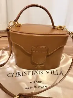 美品 CHRISTIAN VILLA ヴァニティバッグ 2WAY 保存袋付