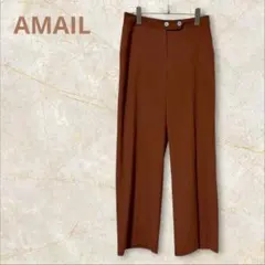 アマイル パンツ テーパードパンツ ダブルボタン ブラウン F テラコッタのサムネイル