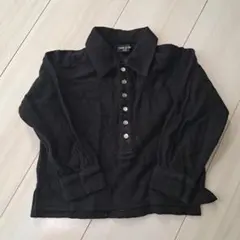 COMME CA ISM 黒 長袖ポロシャツ 100A