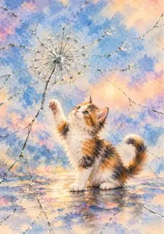 猫 デジタルアート 写真L版 1枚サンプル140