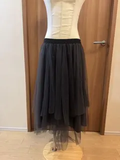 美品 トゥービーシック 25SS 大きいサイズ42 チュールチェック