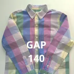 GAP 140 チェック 長袖シャツ