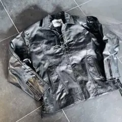 80年代製プルオーバーシャツジャケット　ビンテージレザー