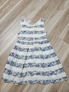 【限界突破】CECIL McBEE ノースリーブミニワンピース　花柄　青