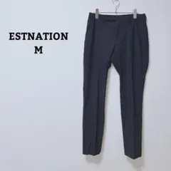 エストネーション　パンツ　スラックス　テーパード　後ろゴム　ストレッチ　通勤　Ｍ