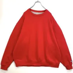 チャンピオンChampionスウェットトレーナー無地レッド赤ヴィンテージ袖ロゴ