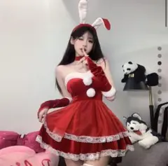 クリスマス コスプレ7点セット＋キラキラサンタ帽子