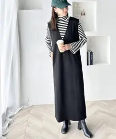 【classical elf】Ｖネックロングジャンパースカート