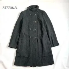 【ステファネル】S ダブルブレスト ウールコート　ピーコート　グレー