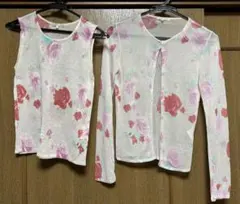 ジュンコシマダ　ノースリーブとカーディガンのセットのサムネイル