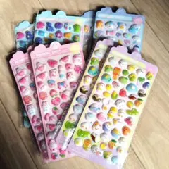 ボンボンドロップシール　立体シール　ぷくぷくシール　平成女児　レトロ　シール帳