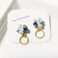 S-287　ハンドメイド☆ビジューピアス／イヤリング