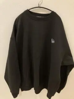 ニコアンド　ワンポイント裏起毛プルオーバー　スウェット　ブラック L