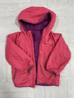 mont-bell フード付きジャケット 100cmピンク　紫　リバーシブル