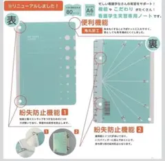 【新品】看護学生実習専用ノート A6 80ページ 角丸加工 紛失防止機能付　3冊