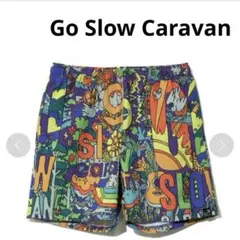 go slow caravan ストレッチサッカー総柄プリントイージーショーツのサムネイル