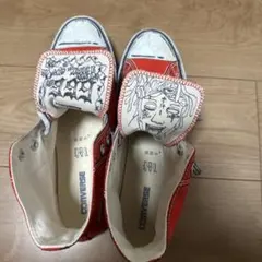 Converse アートプリント ハイカットスニーカー レッド