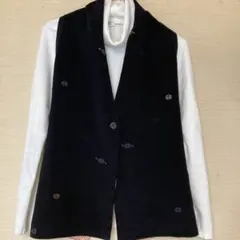 着物リメイク　カフェベストとパンツセット