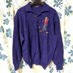 HARDY AMIES SPORT ハーディエイミス　ニット セーター 刺繍のサムネイル