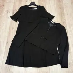 【大きいサイズ】エルサリタ ブラックフォーマル　礼服 セットアップ ワンピース