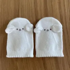 화이트 애니멀 모티프 베이비 글러브