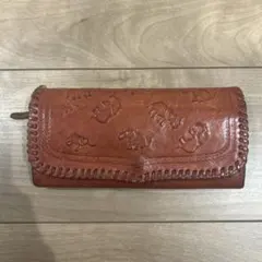 Dakota 長財布 ブラウン 象柄