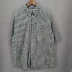 T*o様 コロンビア 半袖ボタンダウンシャツ チェック XXL グリーン ビッグ