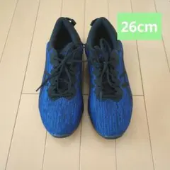 asics 26.0 cm 青/黒　体育館シューズ