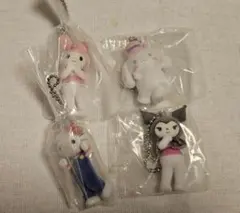 サンリオキャラクターズミニチュアチャームライブキャラクター　ガチャ　4種セット