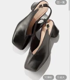 LEPSIM スクエアトゥヒールパンプス