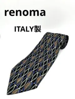 良品 renoma レノマ ネクタイ イタリア製 シルク 100%