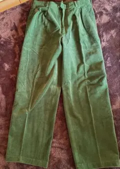 ラコステ　コーデュロイ　グリーン　パンツ