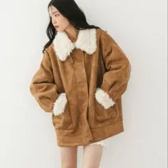 ファーカラーBIGムートンジャケット