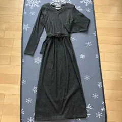 CECIL McBEE リブニットワンピース グレー