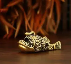 ちょうちんアンコウ　真鍮　置物　アンティーク　インテリア雑貨