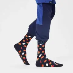 新品未使用　ハンバーガーセット　ソックス　靴下　ブラック　ユニーク　ギフト