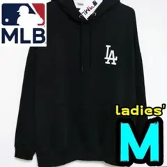 【新品】ドジャース　パーカー　M　レディース　MLB公式　LA　黒　長袖　②