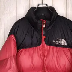 《激レア》ノースフェイス☆ヌプシダウンジャケットS刺繍レッドD51048