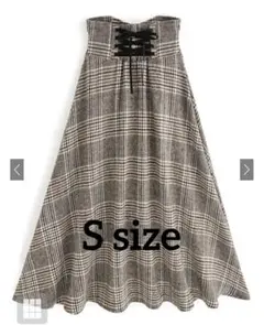 GRL チェックロングスカート