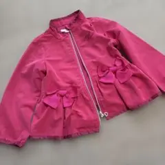 【110サイズ　訳あり】メゾピアノ リボン付きピンクジャケット